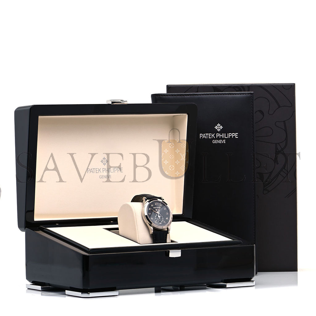 P**ek Ph**ppe 18k white gold alligator 37mm automatic watch 5396g-014